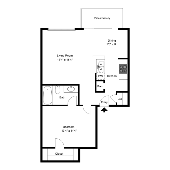 Oakmont A1 2D Floorplan at Westdale Hills, Euless TX