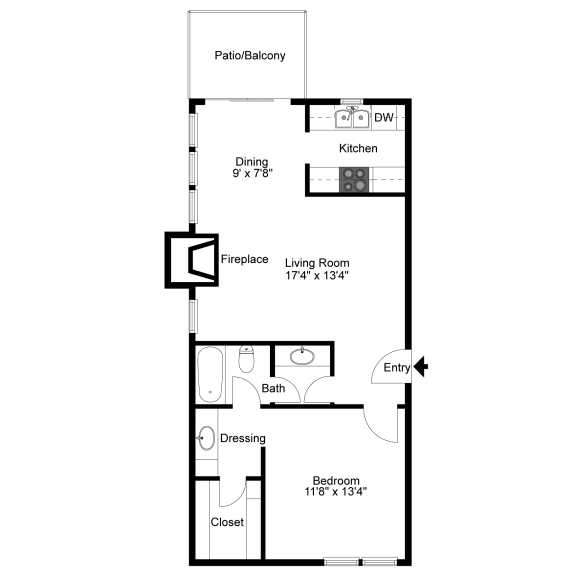 Pinehurst A1 2D Floorplan at Westdale Hills, Euless TX
