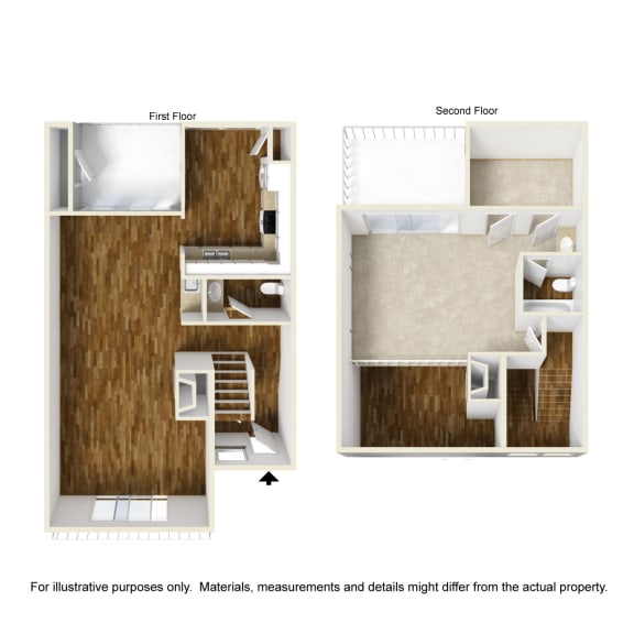 Pinehurst A3 3D Floorplan at Westdale Hills, Euless TX