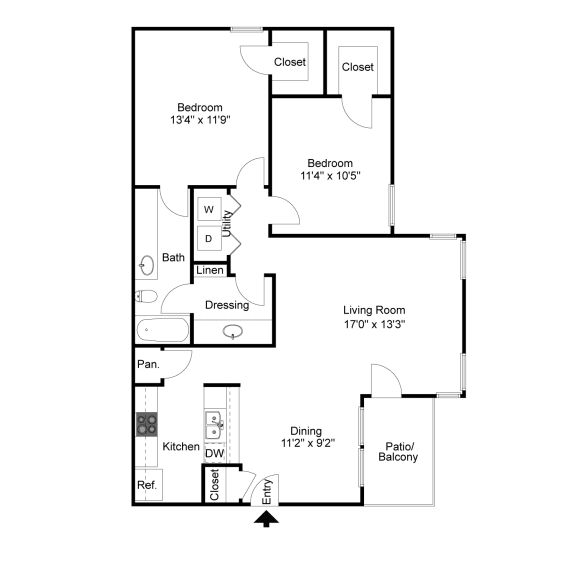 Sawgrass B1 2D Floorplan at Westdale Hills, Euless TX