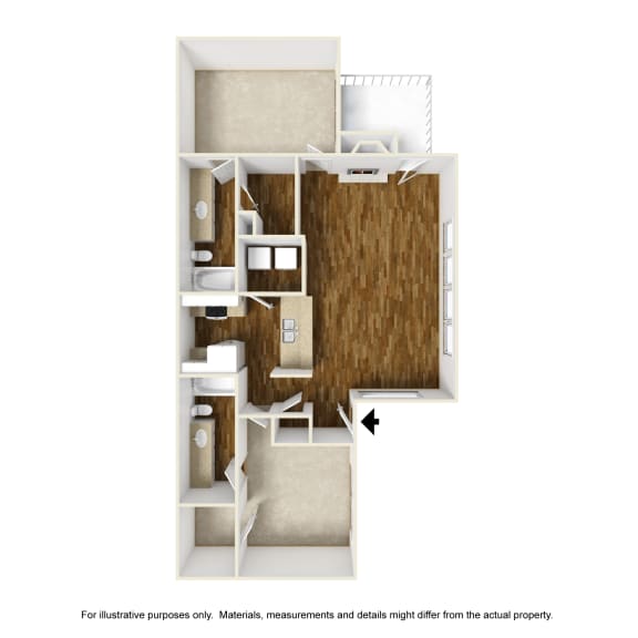 Sawgrass B2 3D Floorplan at Westdale Hills, Euless TX