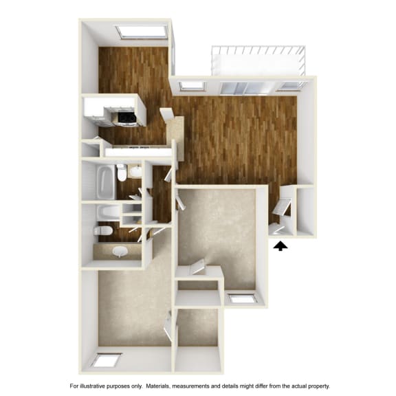 Doral B1 3D Floorplan at Westdale Hills, Euless TX
