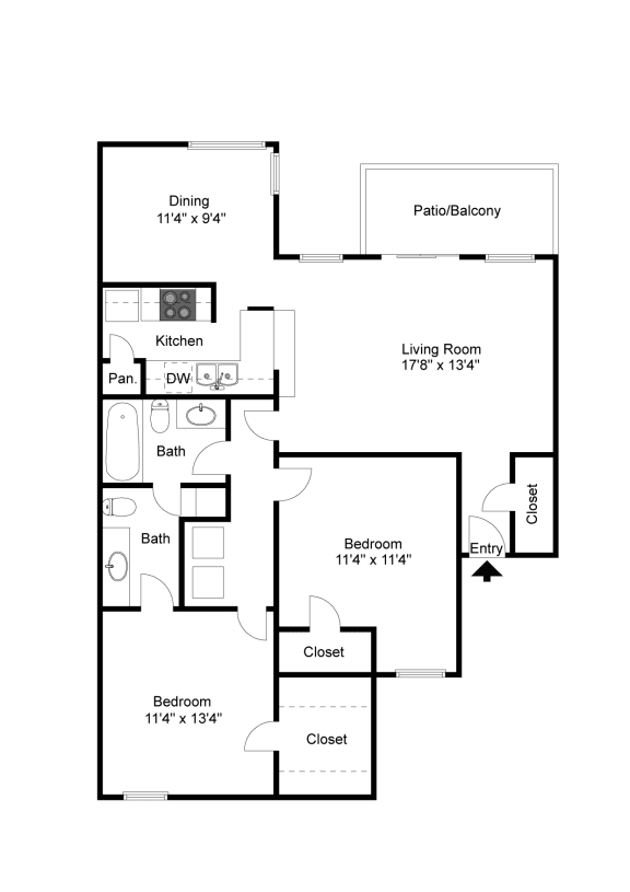 Firestone B1 2D Floorplan at Westdale Hills, Euless TX
