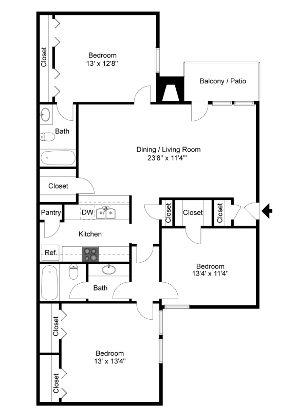 Muirfield Village C2 2D Floorplan at Westdale Hills, Euless TX