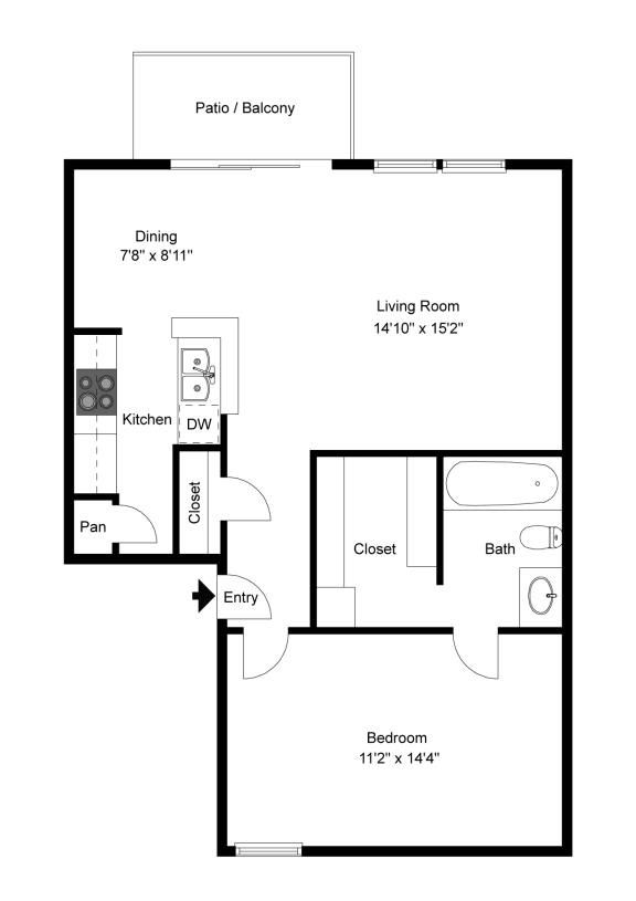 Oakmont A2 2D Floorplan at Westdale Hills, Euless TX