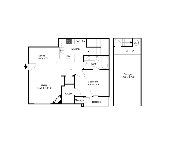 A4 2D floor plan of La Costa Apartment in Plano, TX