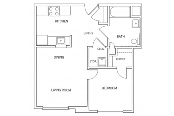 642 Square Foot Floorplan