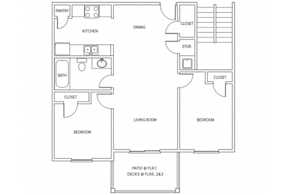 799 Sq Ft Floorplan