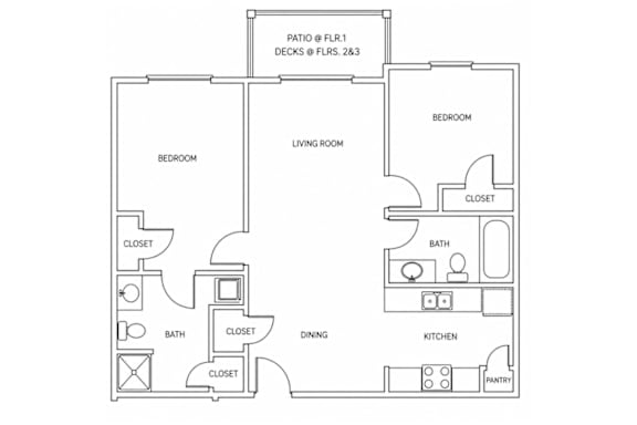 906 Square Foot Floorplan