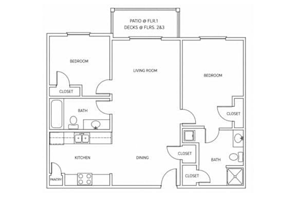 920 Square Foot Floorplan
