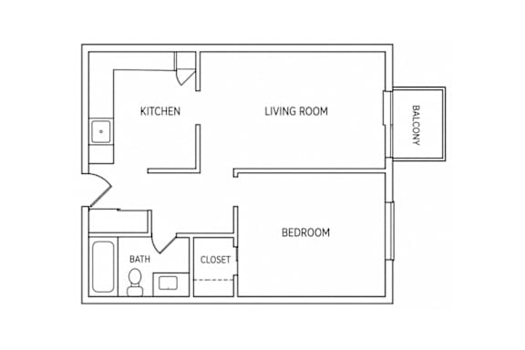 616 Square Foot Floorplan