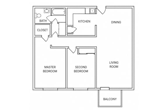 918 Square Foot Floorplan