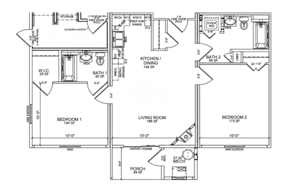 900 Square Foot Floorplan