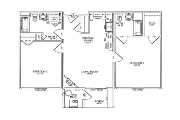 994 Square Foot Floorplan