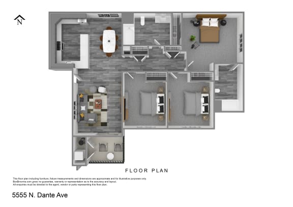 dimensional floor plan for a 850 sq ft floor plan