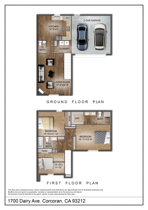 Floor Plans of Willow Lakes in Corcoran, CA