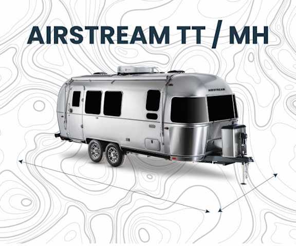 Airstream TT/MH is a silver recreational vehicle.