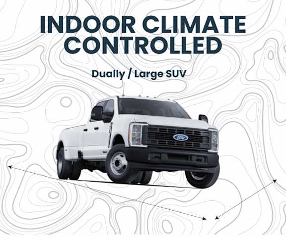 A white Ford SUV is advertised as having an indoor climate control system.