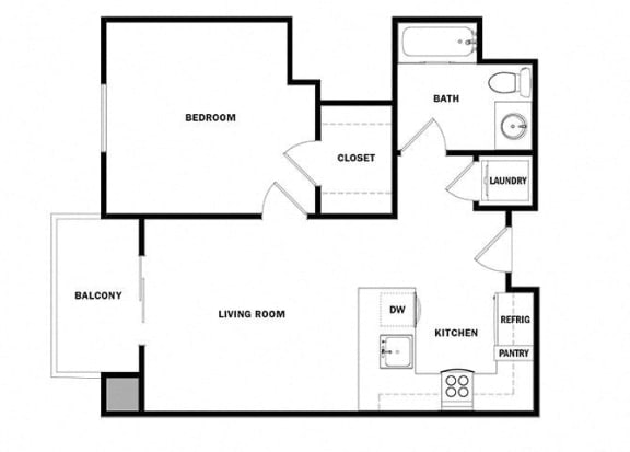 Floor Plan  1X1 C