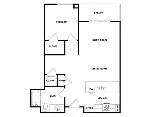 Floor Plan  1x1 D