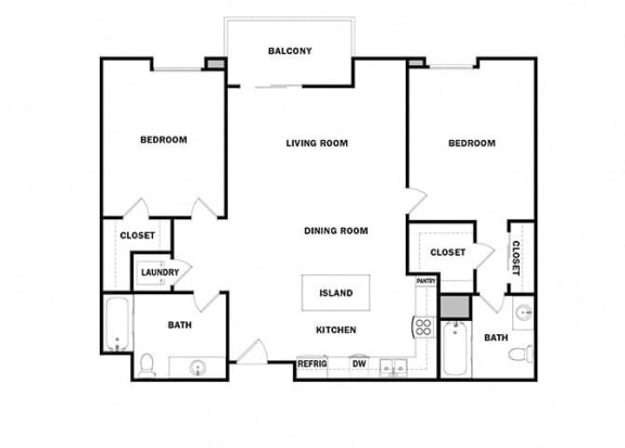 Floor Plan  2x2 C
