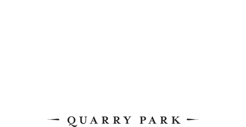 A black and white image with the words "Quarry Park" written on it.