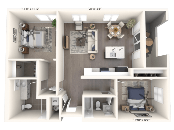 Floor Plan  984 sqft