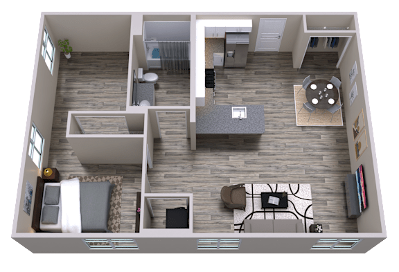 Floor Plan  1B03_1_FloorPlan at ONE18 West Street Residential Apartments, Reno, NV