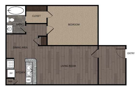 1 bedroom 1 bath 1 bedroom 1 bath at Willow Creek Apartments, Houston, TX, 77012