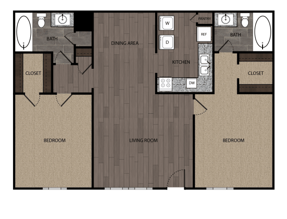 the floor plan of gracia apartments