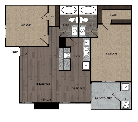 the floor plan of magnolia luxury apartments