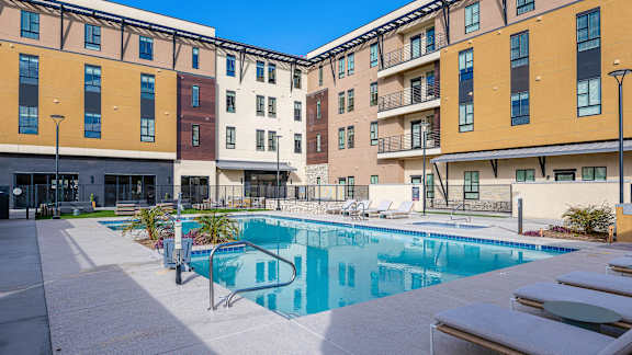 Swimming Pool And Relaxing Area at Solace at Ballpark Village, Arizona  , 85338