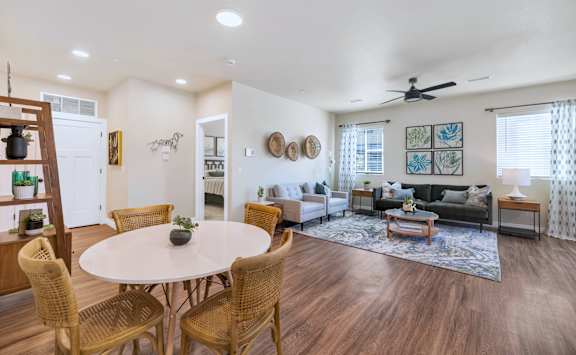 Stunning living room at Solace at Ballpark Village, Goodyear, AZ, Arizona
