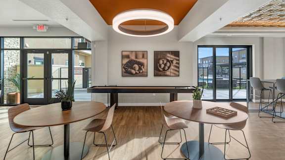 Modern dining area at Solace at Ballpark Village, Goodyear, 85338