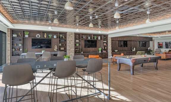 Community modern dining area at Solace at Ballpark Village, Arizona