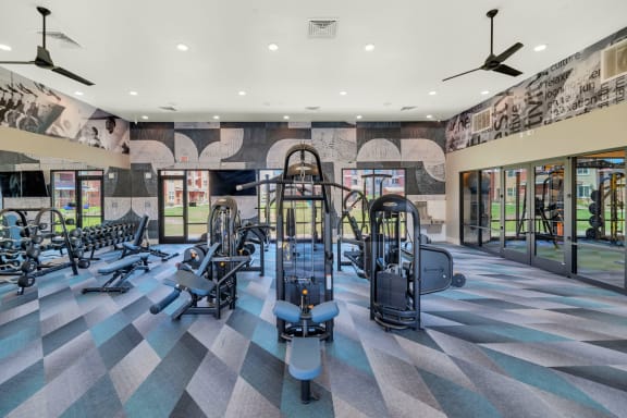 Fitness Center With Yoga/Stretch Area at Zaterra Luxury Apartments, Chandler, AZ, 85286