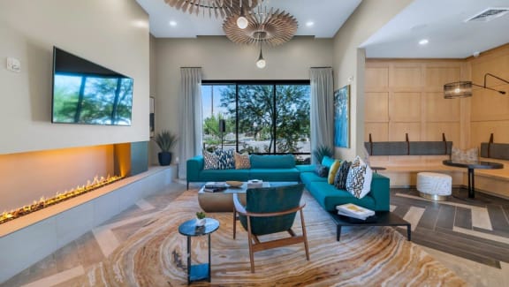 Clubroom With TV at Zaterra Luxury Apartments, Chandler, 85286