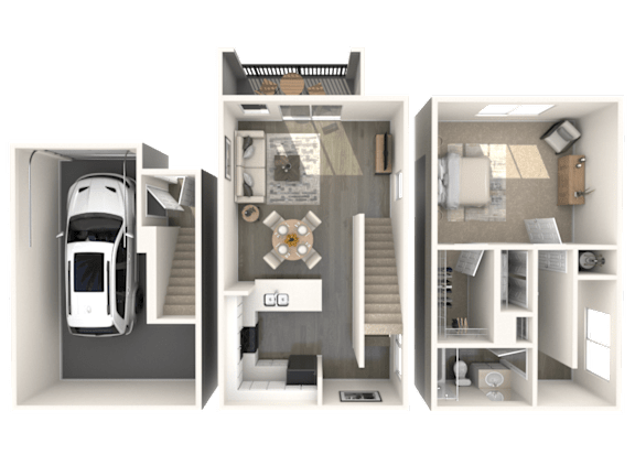 Floor Plan  A2 Floor Plan at Palazzo Townhomes, Phoenix, AZ