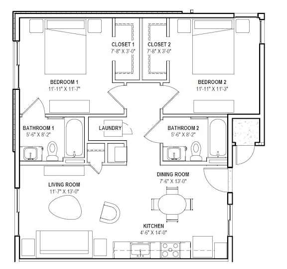 B1 Floor Plan at The 89 on Hayden, Scottsdale