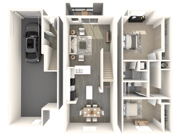 Floor Plan  B2 Floor Plan at Palazzo Townhomes, Phoenix