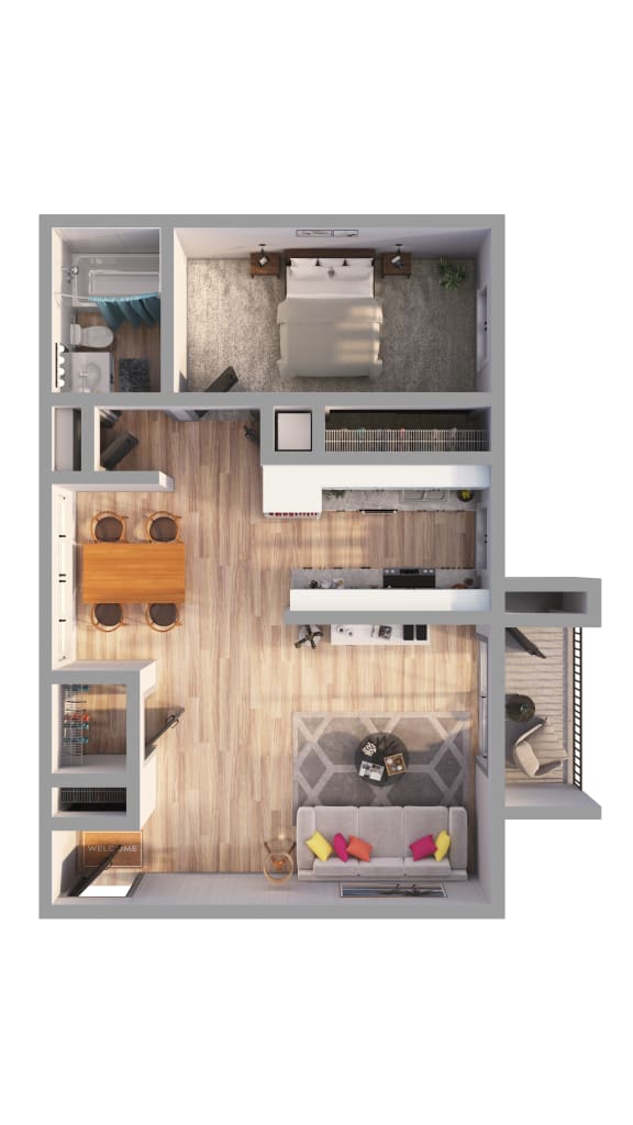 A1 Floor Plan at Denim Scottsdale, Arizona