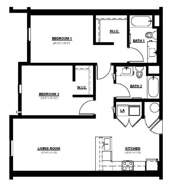 C2.0 Floor Plan at Solace at Ballpark Village, Goodyear, 85338