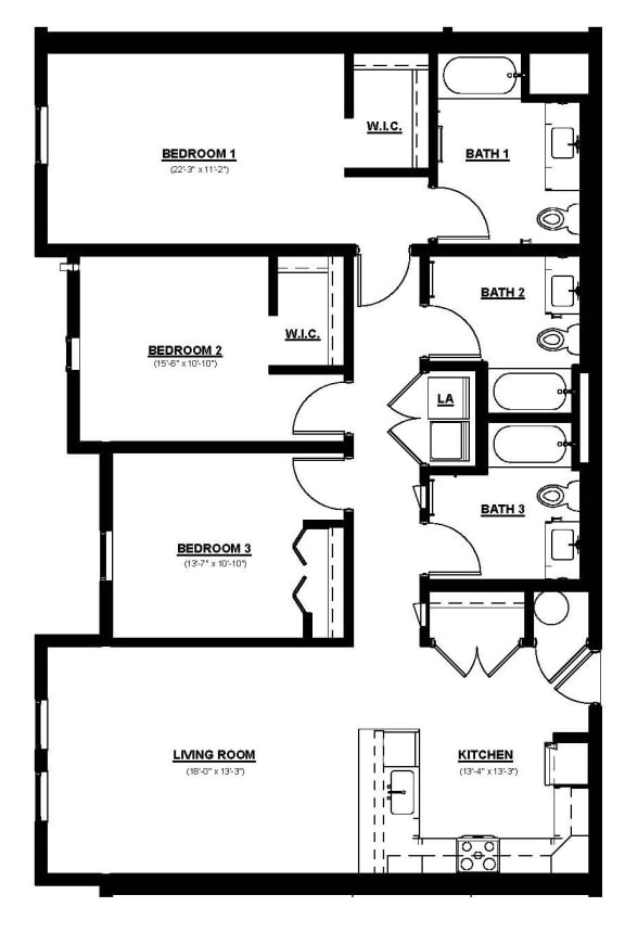 C3.2 Floor Plan at Solace at Ballpark Village, Arizona, 85338