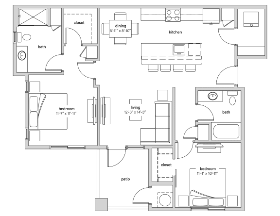 a floor plan of a house
