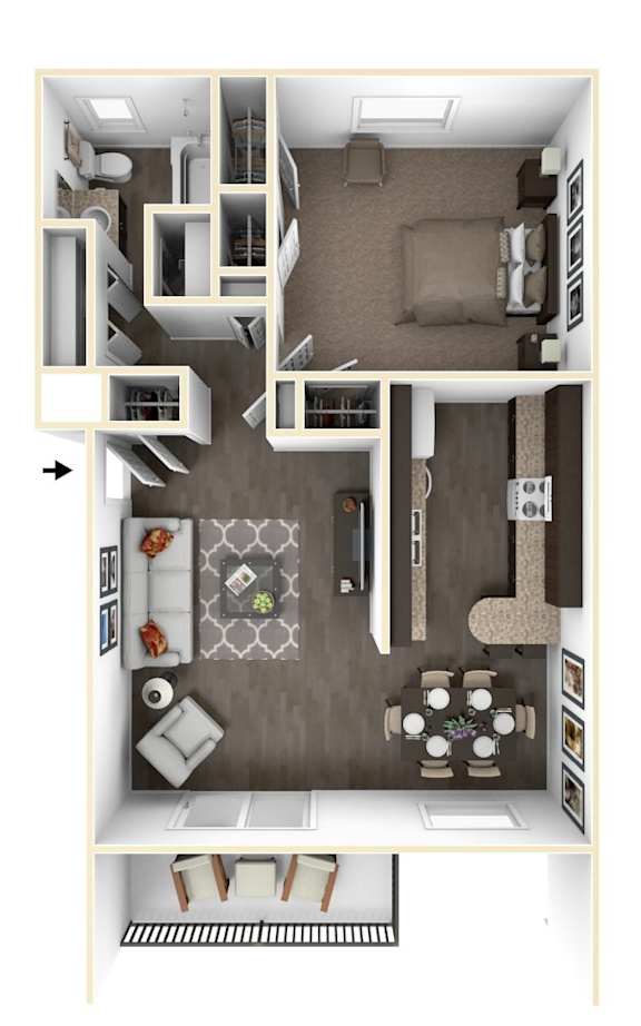 1 bed 1 bath at The Phoenix Apartments on 6th Avenue, Arizona