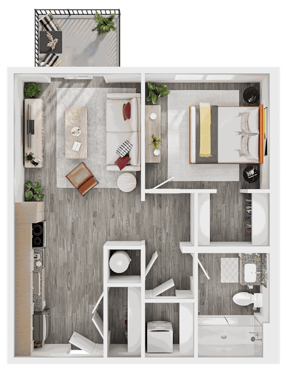 Lumina Floorplan at Lucero Apartments, Phoenix, AZ