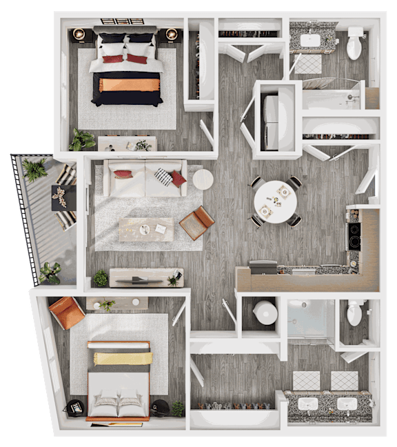 Brisa floor plan at Lucero Apartments, Arizona, 85051