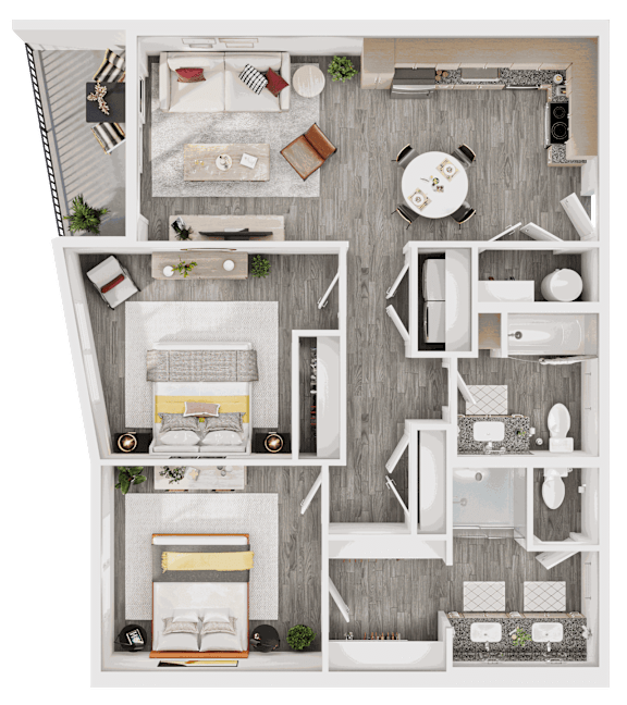 Cielo floor plan at Lucero Apartments, Phoenix, AZ, 85051
