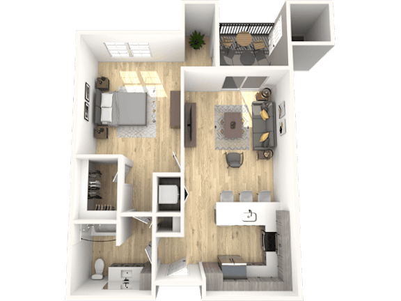 a2 Floor Plan at The Laurel Apartments, Arizona
