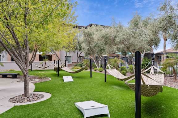 Garden area at The Laurel Apartments, Chandler Arizona